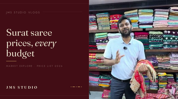 Surat saree prices for every budget, Market Explore at JMS Studio