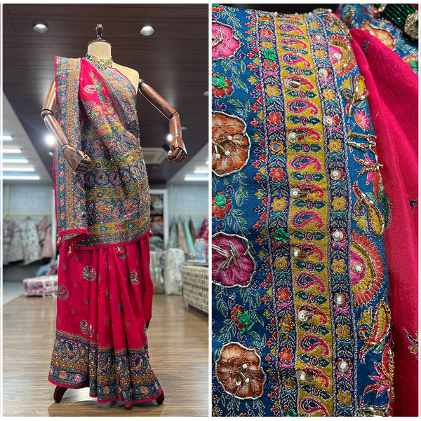 JMS_Studio Dola Viscose Silk Saree Featuring Handwork Embellisments - JMS Studio