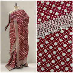 JMS_Studio Designer Stone Work Georgette Partywear Saree