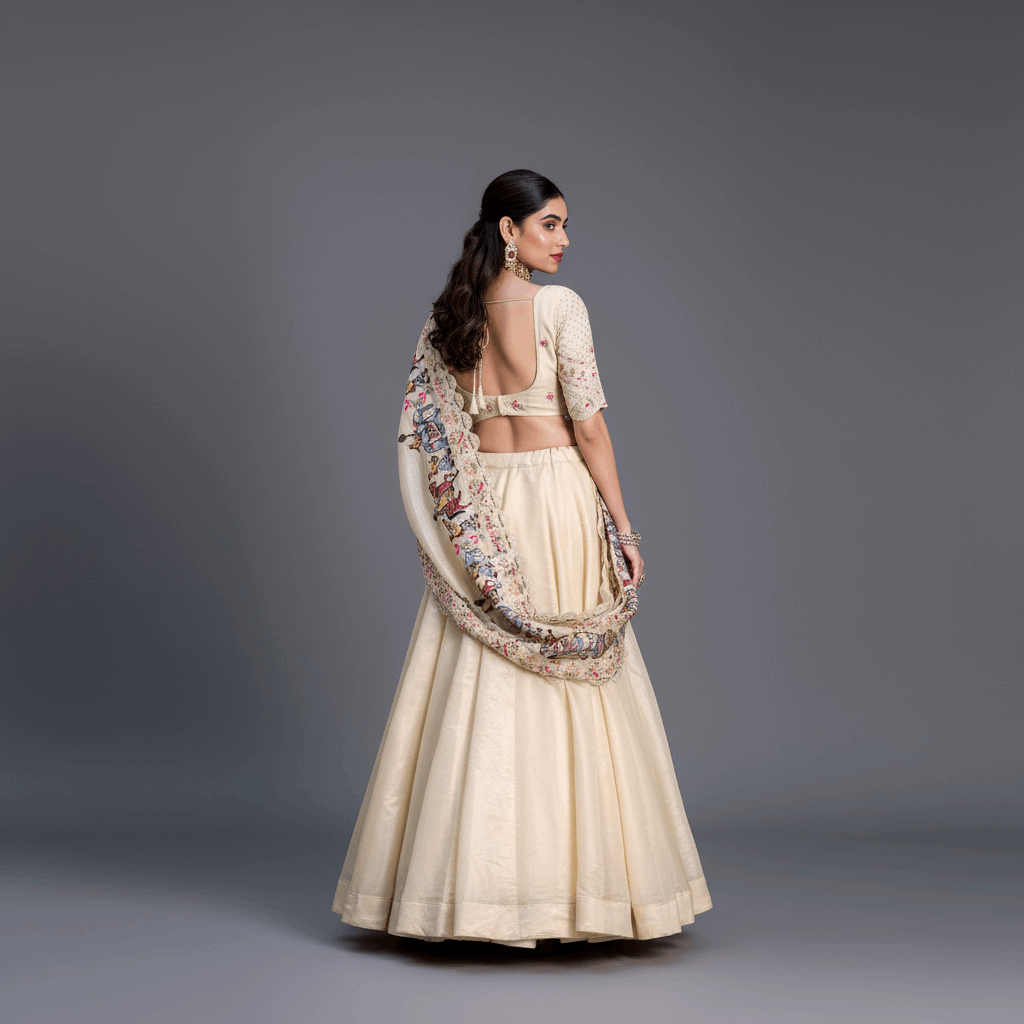 Doli - Multicolor Baarat Design Soft Silk Designer Lehenga Choli Set