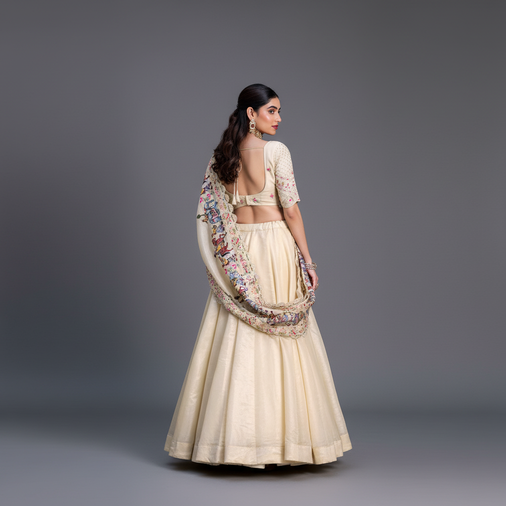 Doli - Multicolor Baarat Design Soft Silk Designer Lehenga Choli Set