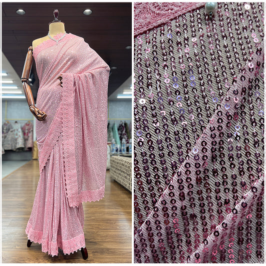 JMS_Studio Designer Bollywood Sequins Partywear Saree