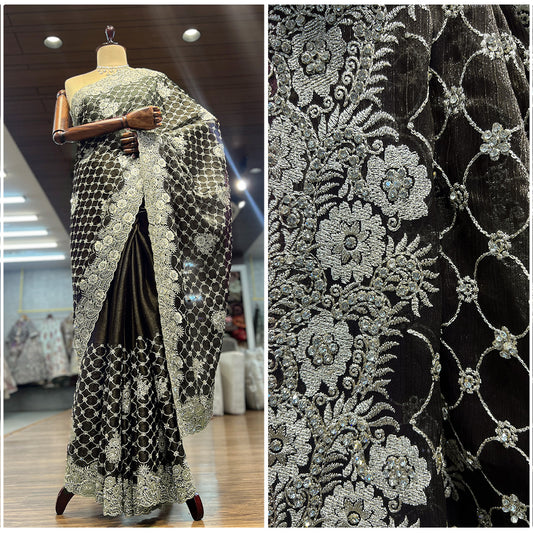 JMS_Studio Designer Stonework Jimmy Choo Partywear Saree