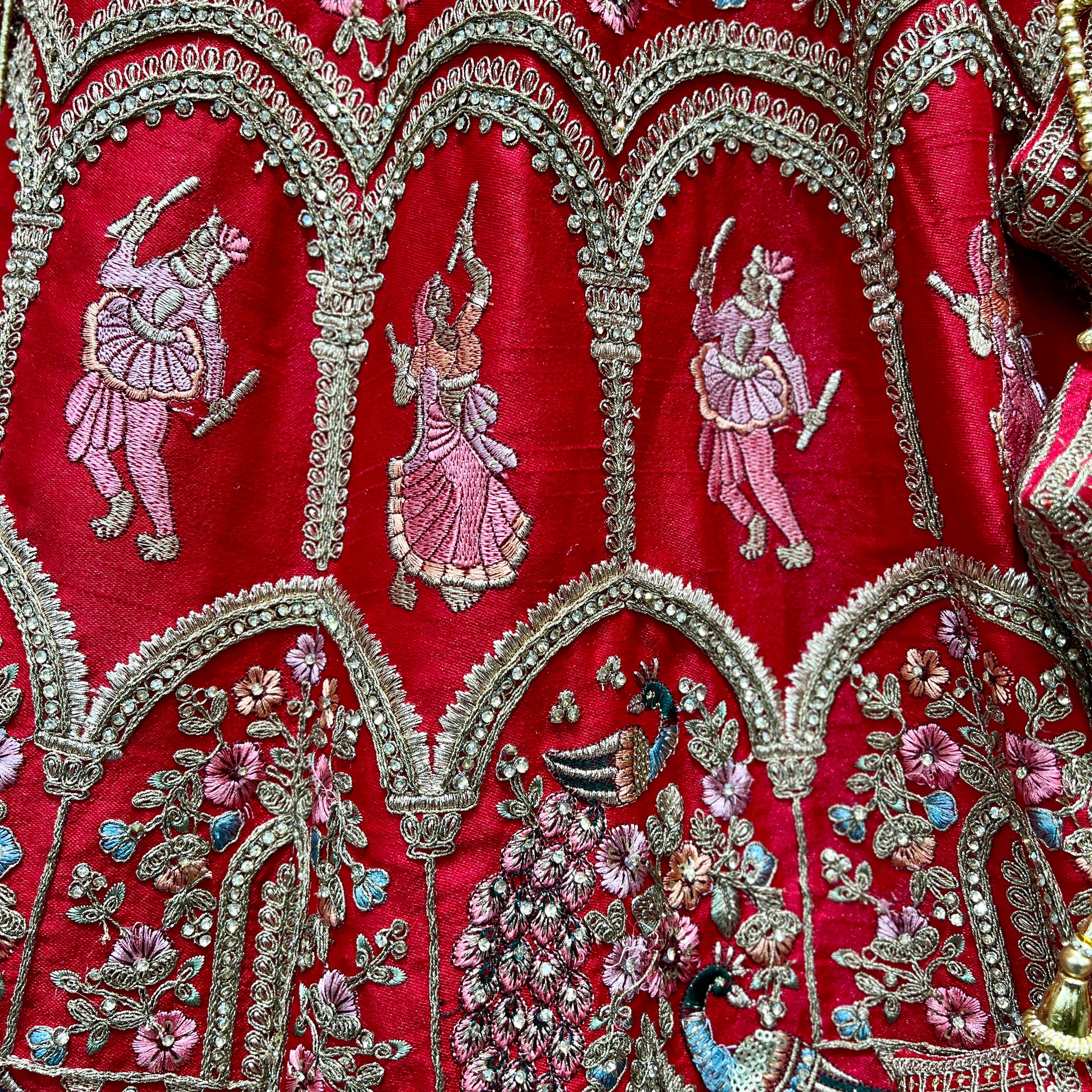 Sangria : Doli Baarat Royal Red Bridal Lehenga JMS Studio {{ Royal Red Bridal Lehenga}}