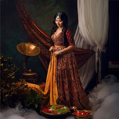 Gulaal - Ready-to-Wear Multi Color Silk Lehenga Choli - JMS Studio