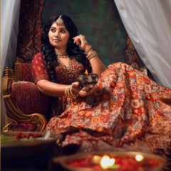 Gulaal - Ready-to-Wear Multi Color Silk Lehenga Choli - JMS Studio