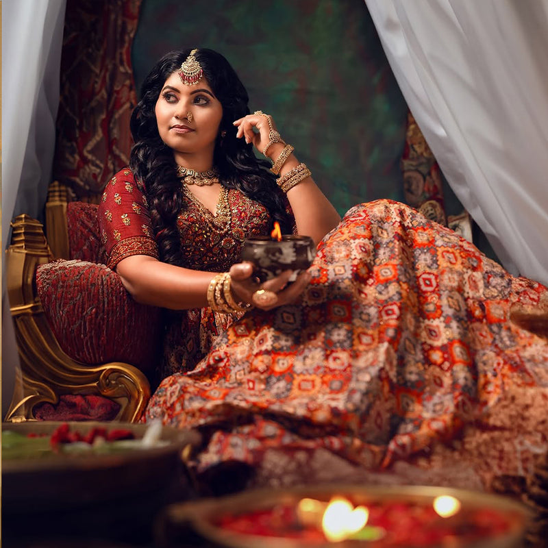 Gulaal - Ready-to-Wear Multi Color Silk Lehenga Choli - JMS Studio