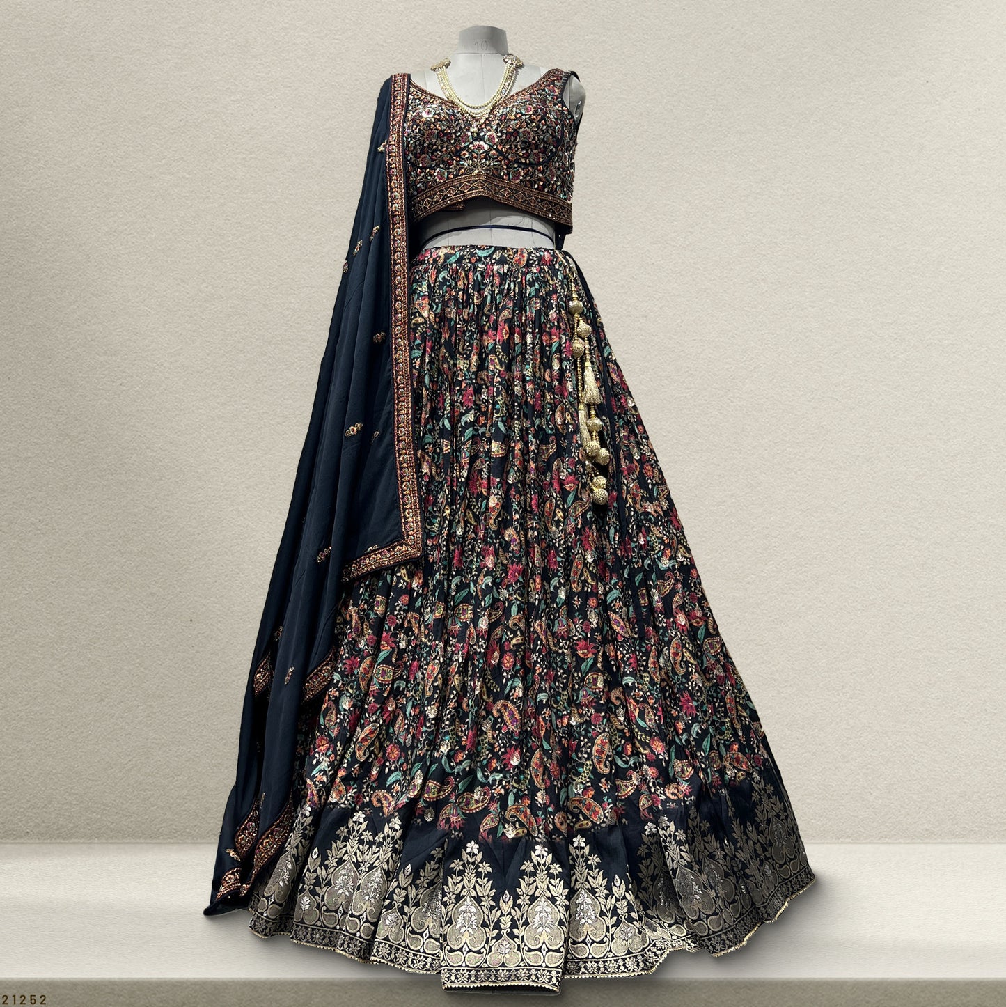 Gulaal - Ready-to-Wear Multi Color Silk Lehenga Choli