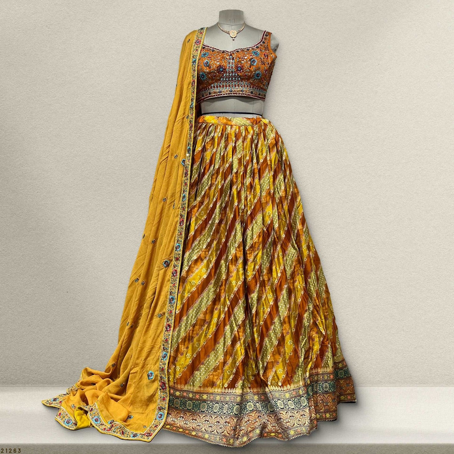 Padmini - Ready-to-Wear Lehenga with Intricate Handwork and Rich Chinon Dupatta JMS Studio {{ Royal Red Bridal Lehenga}}