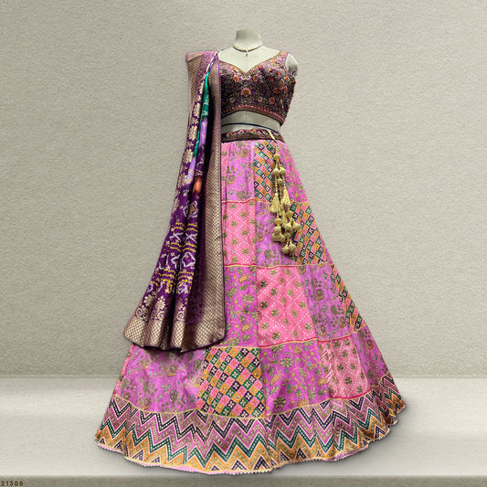 Gulaal - Ready-to-Wear Multi Color Silk Lehenga Choli