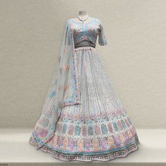 Celestial Collection: Ready-to-Wear White Reception and Sangeet Lehengas - JMS Studio