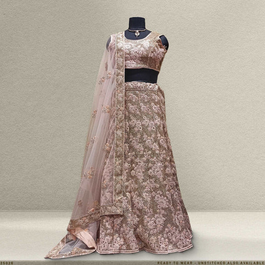 Champagne - Ready-to-Wear Sequins Partywear Sider Lehenga