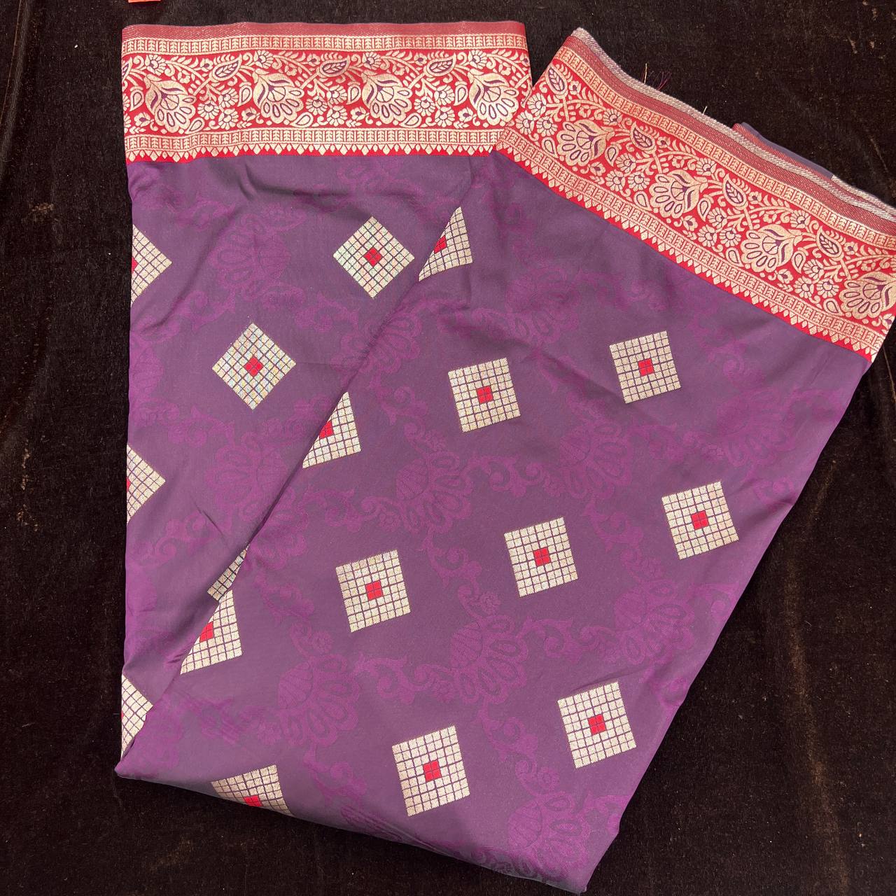 JMS_Studio Elegant Silk Saree With Jari weaving work.