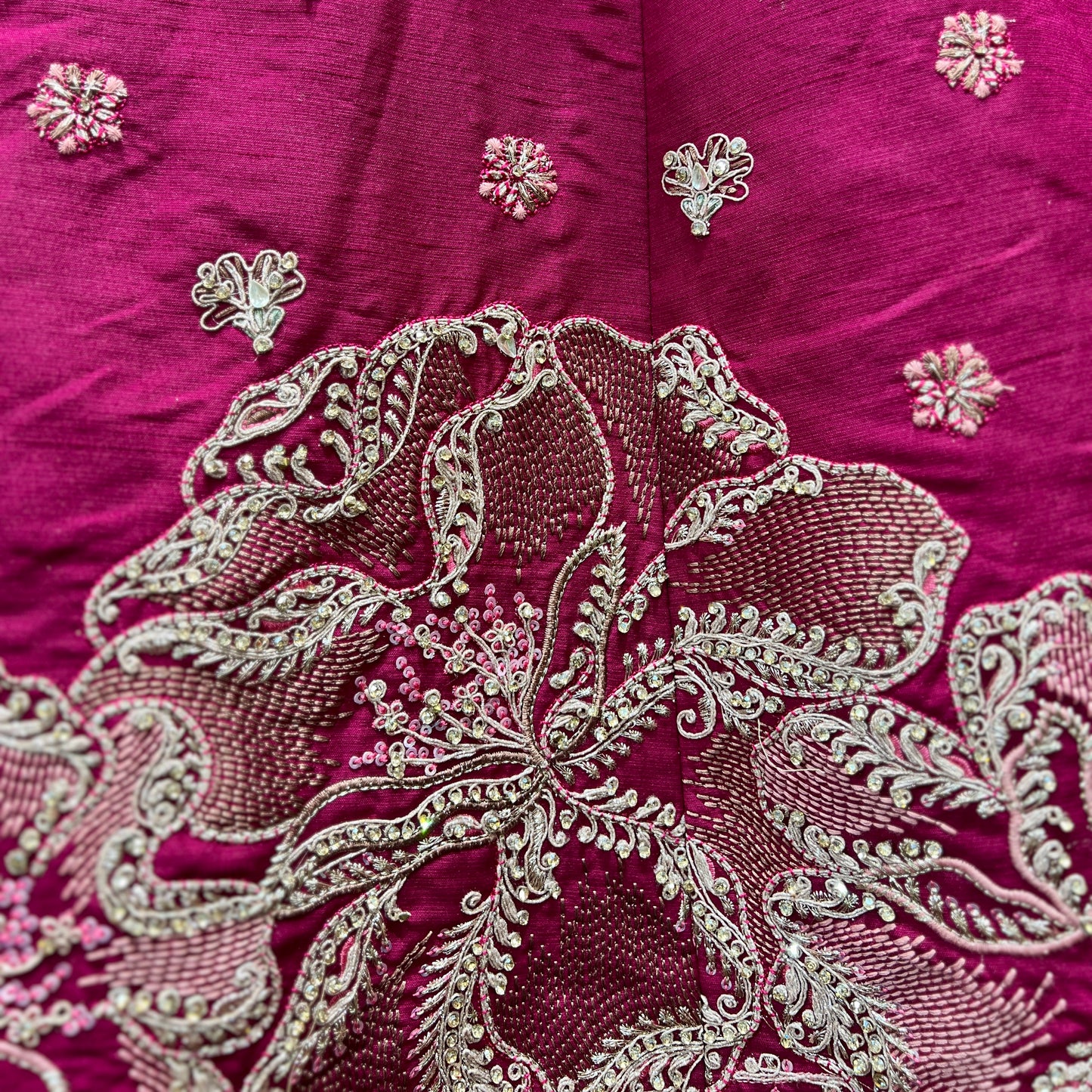 Designer Raw Silk Fusica Pink Lehenga: Sabya-Inspired Royal Baggi Collection JMS Studio {{ Royal Red Bridal Lehenga}}