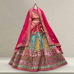 Rajgharana - The Multicolor Patchwork Rajwadi Bridal Lehenga - JMS Studio