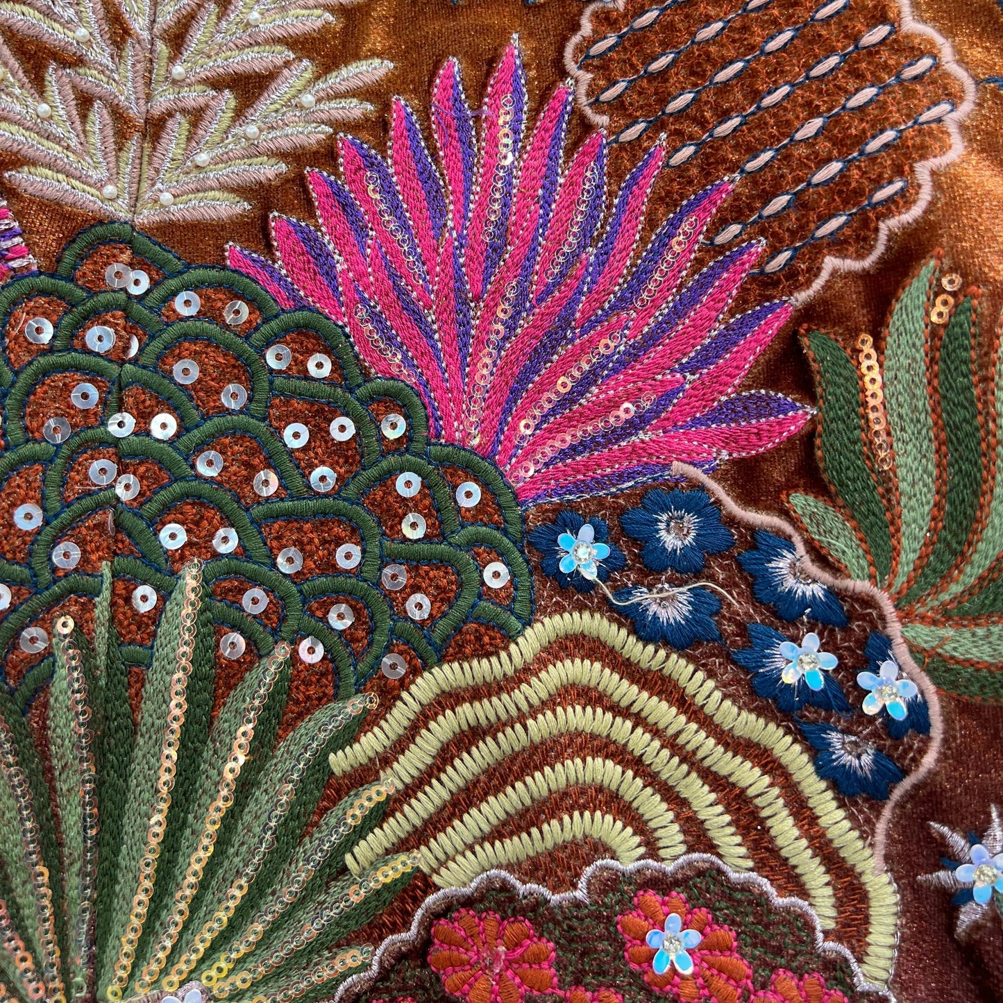 Damsel - Multicolor Designer Velvet Lehenga with Stitched Blouse