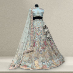 Cherry Blossom  -  The Modern Lehenga for Reception for Bride - JMS Studio