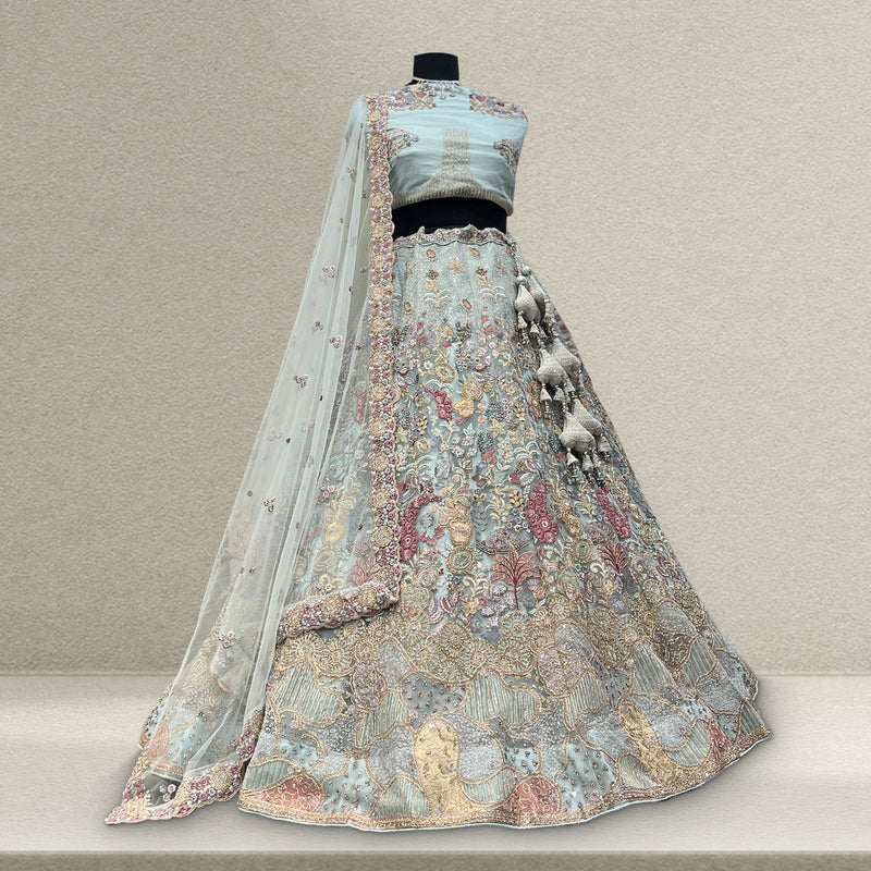 Cherry Blossom  -  The Modern Lehenga for Reception for Bride - JMS Studio