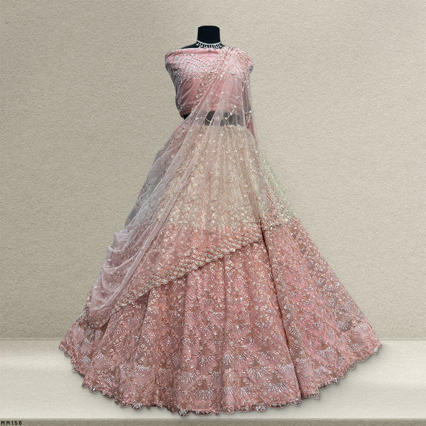 Cherry Blossom - New Dual Shade Partywear Engagement Lehenga