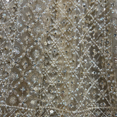 Cherry Blossom  -  The Modern Ivory Lehenga for Reception for Bride