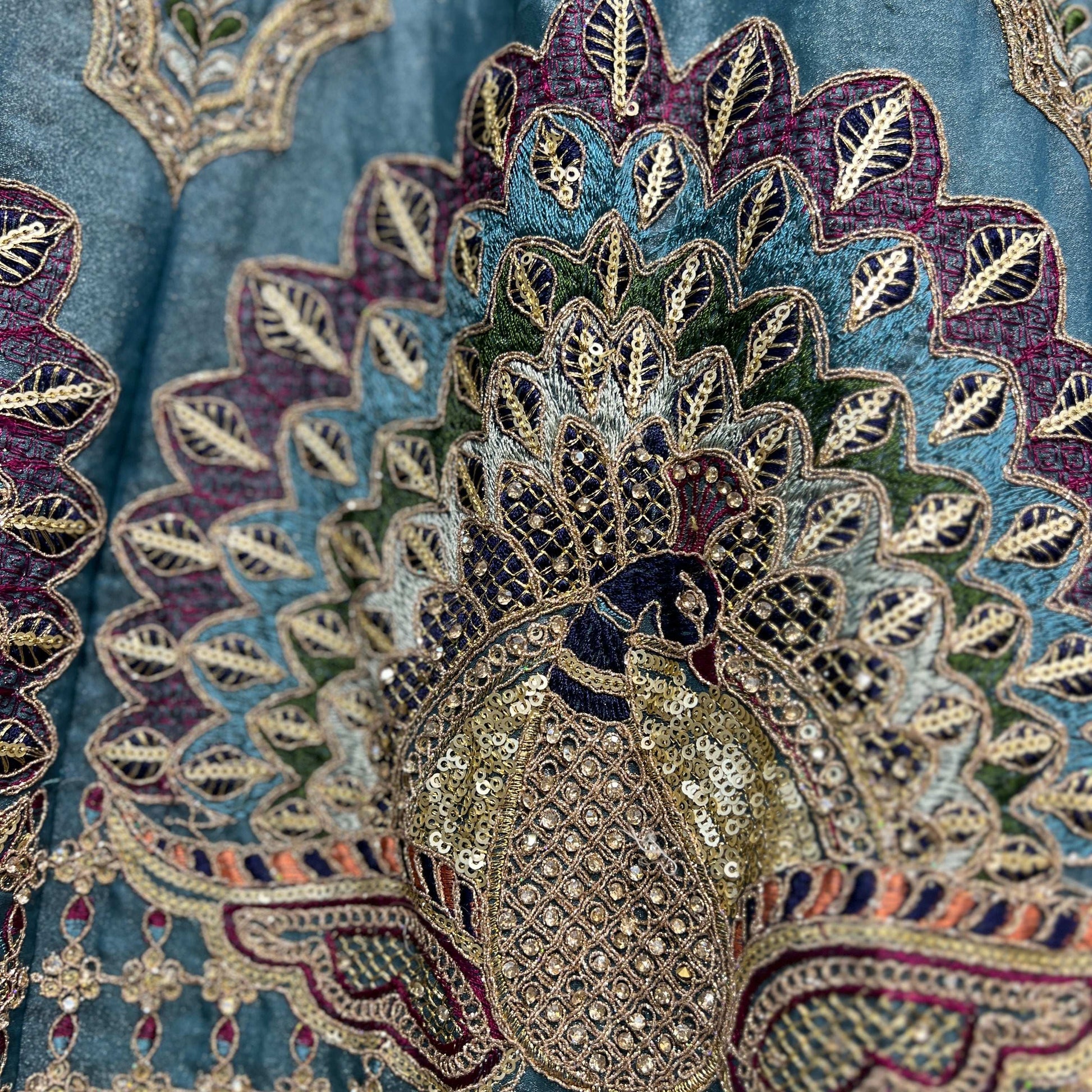 Padmini - Tissue Silk Zari & Resham Work Partywear Lehenga