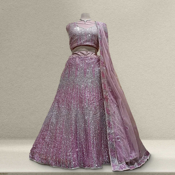 Padmini - Party Wear Pink Sequins Lehenga JMS Studio {{ Royal Red Bridal Lehenga}}