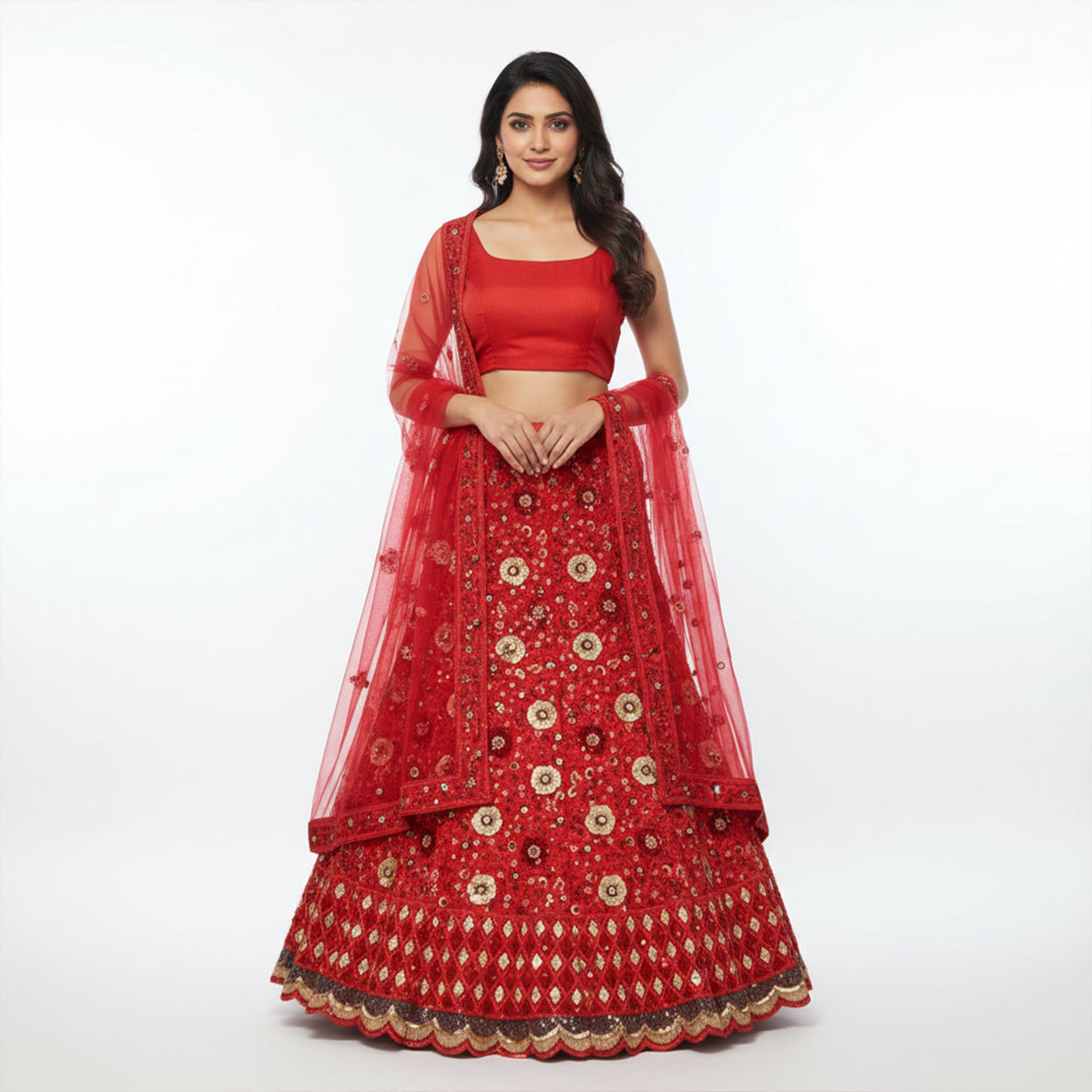 Padmini - The Party Wear Net Bridesmaid Lehenga Designs
