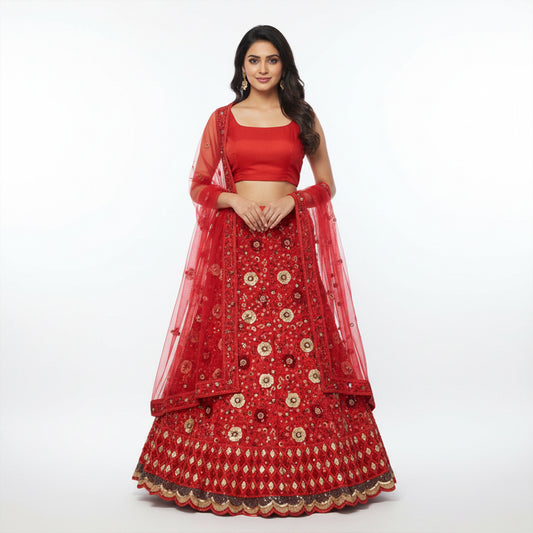 Padmini - The Party Wear Net Bridesmaid Lehenga Designs