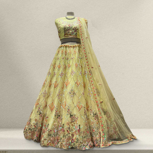 Beyonce - The dazzling yellow Bridesmaid Lehenga JMS Studio {{ Royal Red Bridal Lehenga}}