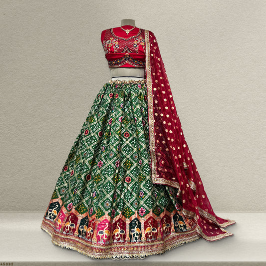 Shringaar: Traditional Silk Gharchola Pattern with Work Blouse