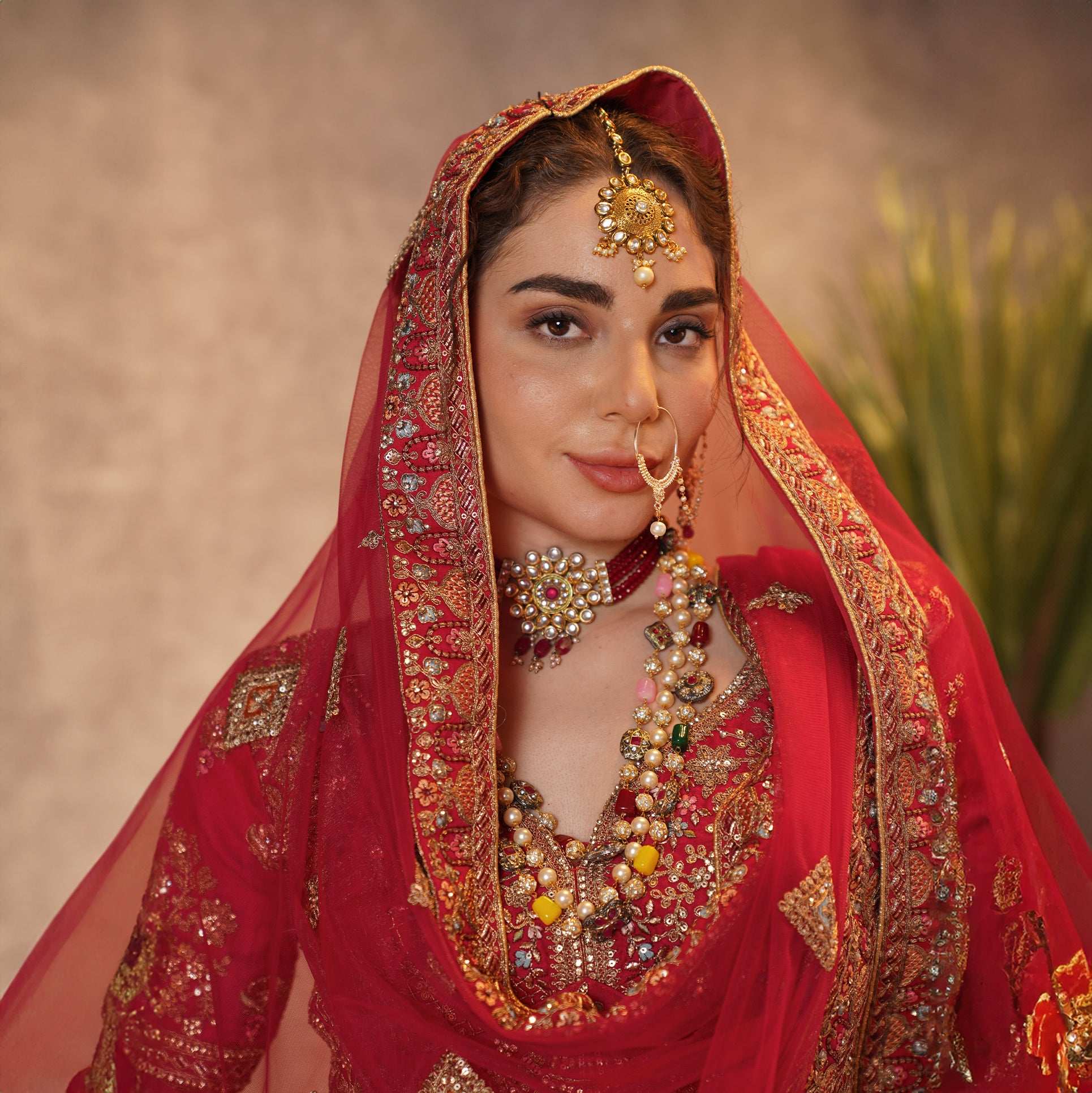 Sangria : Shlok Mantra Royal Red Bridal Lehenga