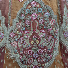 Damsel - Double Dupatta Tissue Silk Multi Color Festival Carnival Lehenga