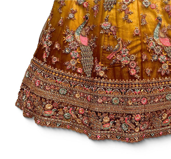 Padmini - Meenakari work Net Partywear Lehenga Choli JMS Studio {{ Royal Red Bridal Lehenga}}