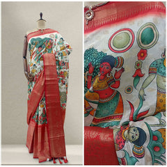 JMS_Studio Designer Ikkat Print Limited Edition Silk Saree
