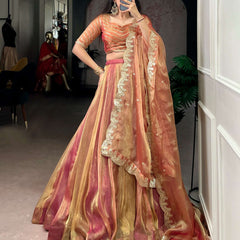 Butterfly - Carika Silk Flowy Silhouette Lehenga with Embroidered Dupatta