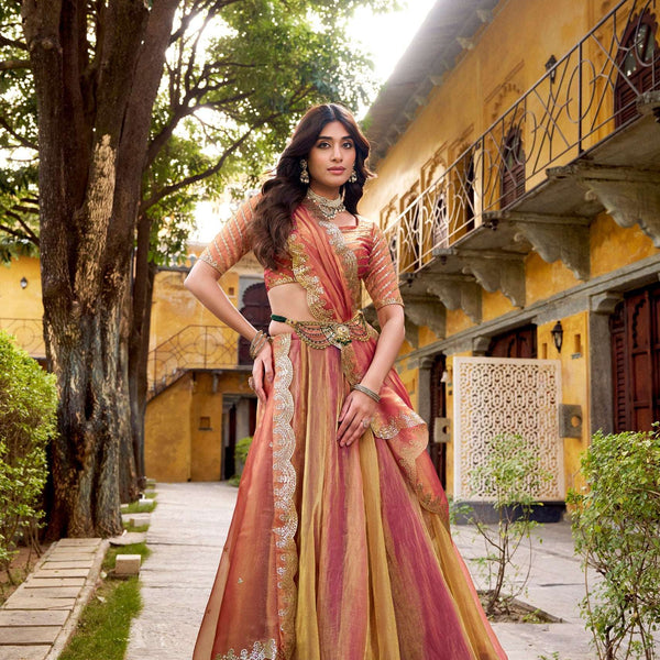 Butterfly - Carika Silk Flowy Silhouette Lehenga with Embroidered Dupatta