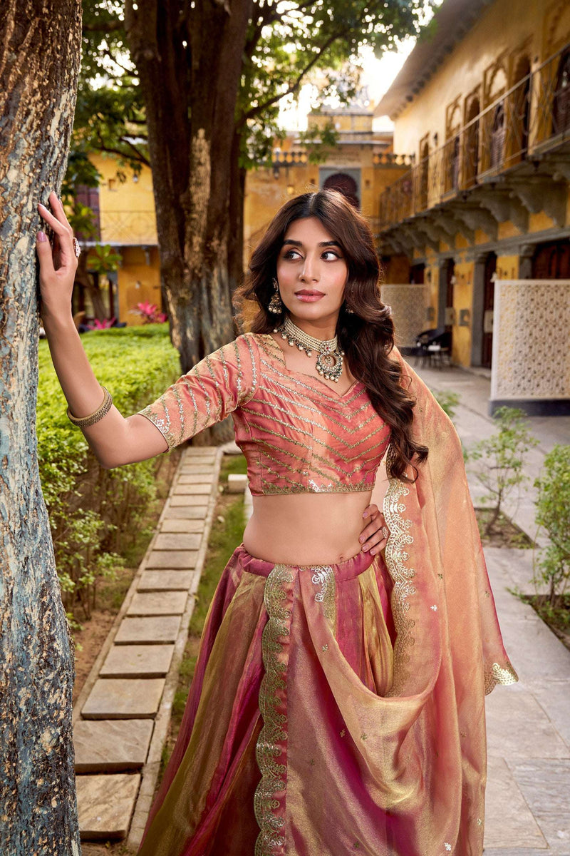 Butterfly - Carika Silk Flowy Silhouette Lehenga with Embroidered Dupatta