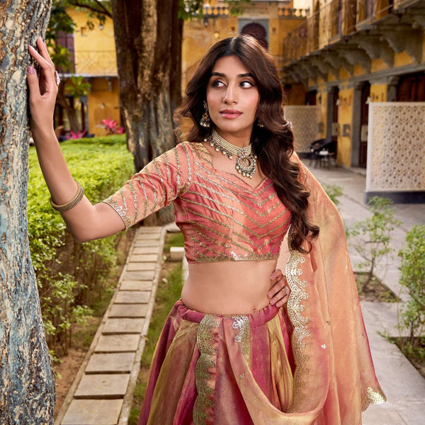 Butterfly - Carika Silk Flowy Silhouette Lehenga with Embroidered Dupatta