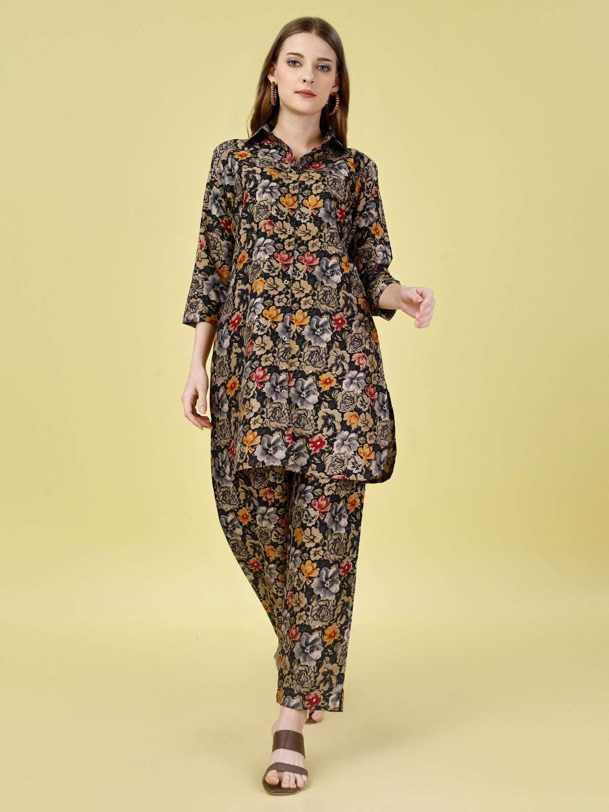 Printed Rayon Cotton 2 Piece Co-ord Set