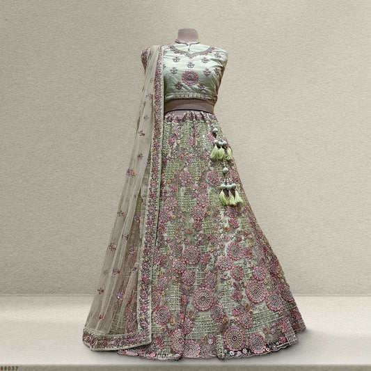 Cherry Blossom - Multi Color Sequins Partywear Lehenga