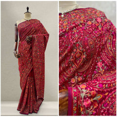 JMS_Studio Designer Kashmiri Work Georgette Partywear Saree
