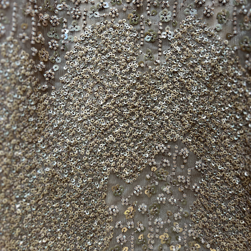 Jazzagals - Designer Handwork Couture Reception Lehenga Chikoo Color