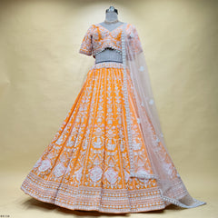 Royalty - Viscose Soft Silk Designer Lehenga in Beads Handwork