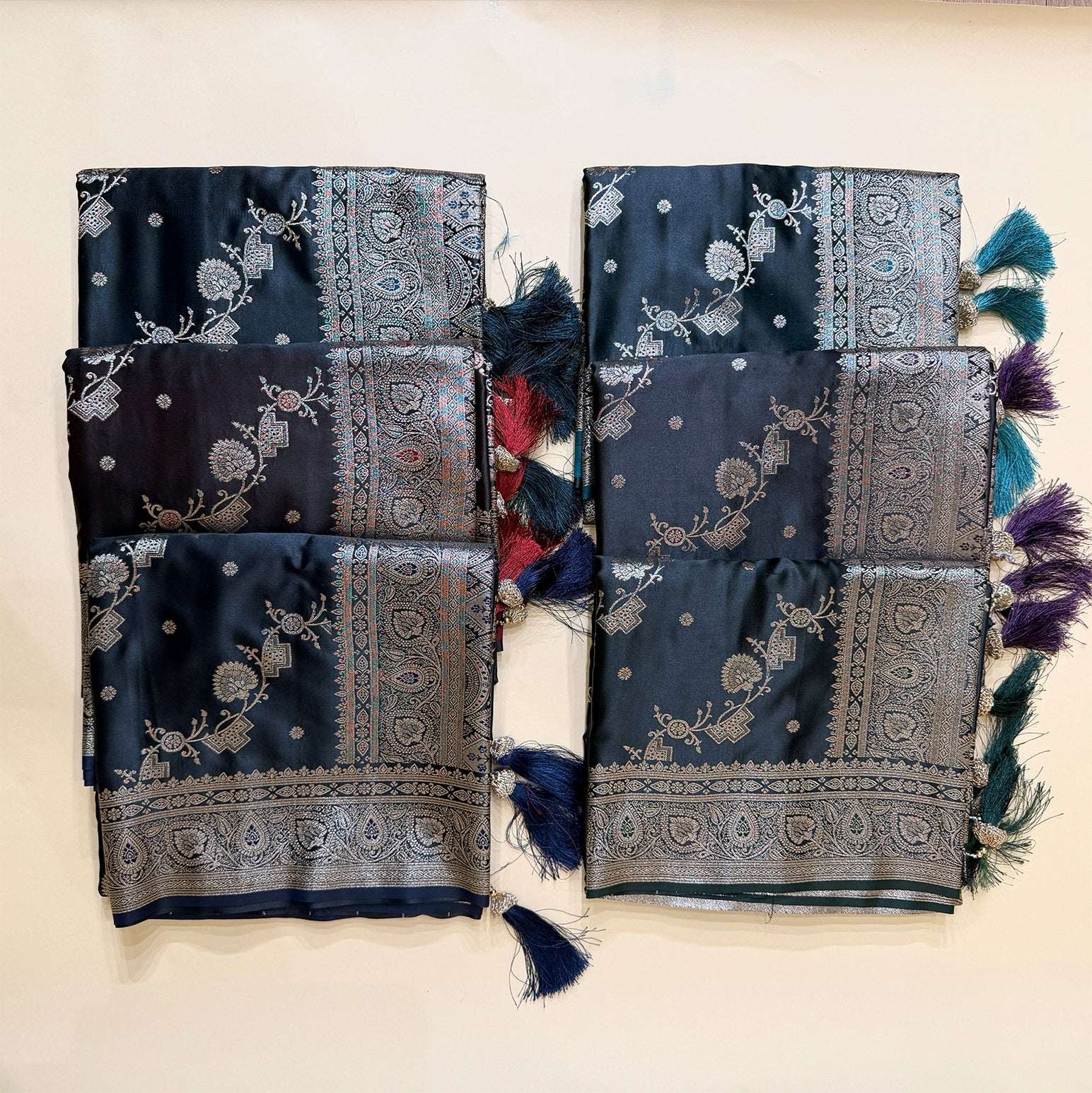 Soft Satin Silk Saree With Zari Border Pallu in Leheriya Pattern with Blouse