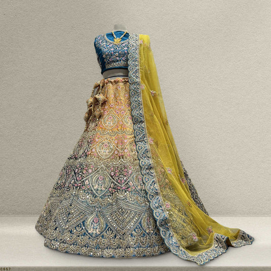 Damsel - Bollywood Celebrity Ombre Replica Lehenga