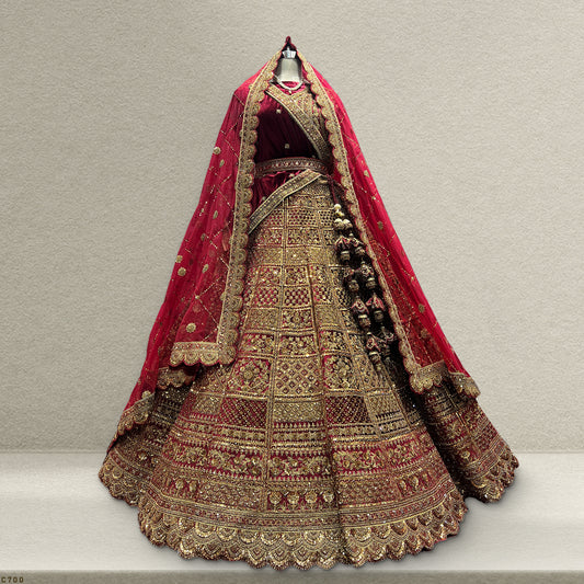 Amrapali - The Royal Marwar Rajwadi Bridal Lehenga JMS Studio {{ Royal Red Bridal Lehenga}}