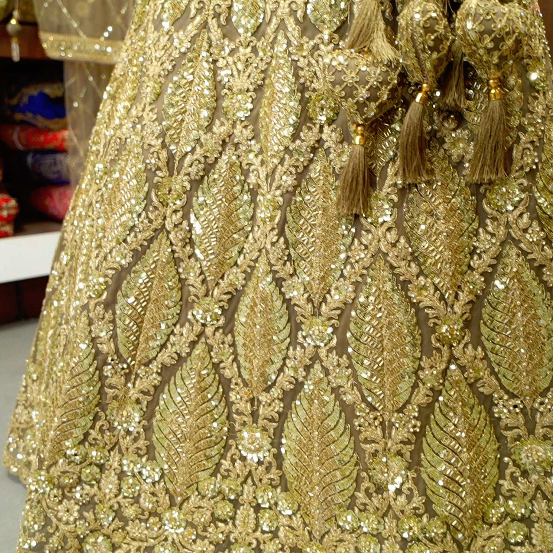 Celestial Collection: Ready-to-Wear GOLD Reception and Sangeet Lehengas