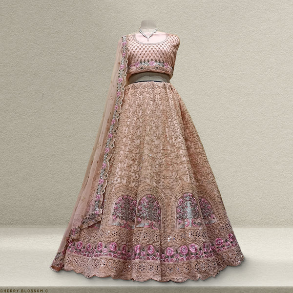 Cherry Blossom C - The Modern Lehenga for Reception for Bride JMS Studio {{ Royal Red Bridal Lehenga}}