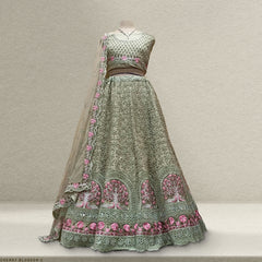 Cherry Blossom C - The Modern Lehenga for Reception for Bride JMS Studio {{ Royal Red Bridal Lehenga}}
