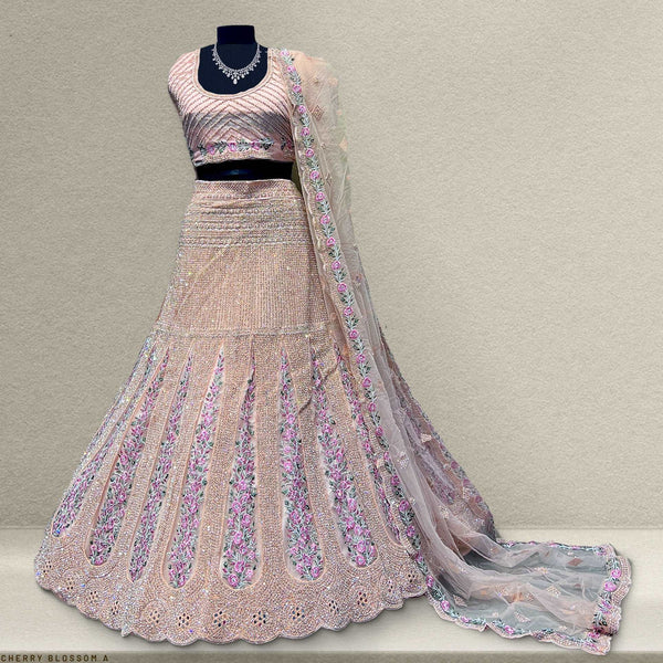 Cherry Blossom - The Modern Lehenga for Reception for Bride JMS Studio {{ Royal Red Bridal Lehenga}}